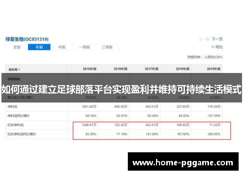 如何通过建立足球部落平台实现盈利并维持可持续生活模式